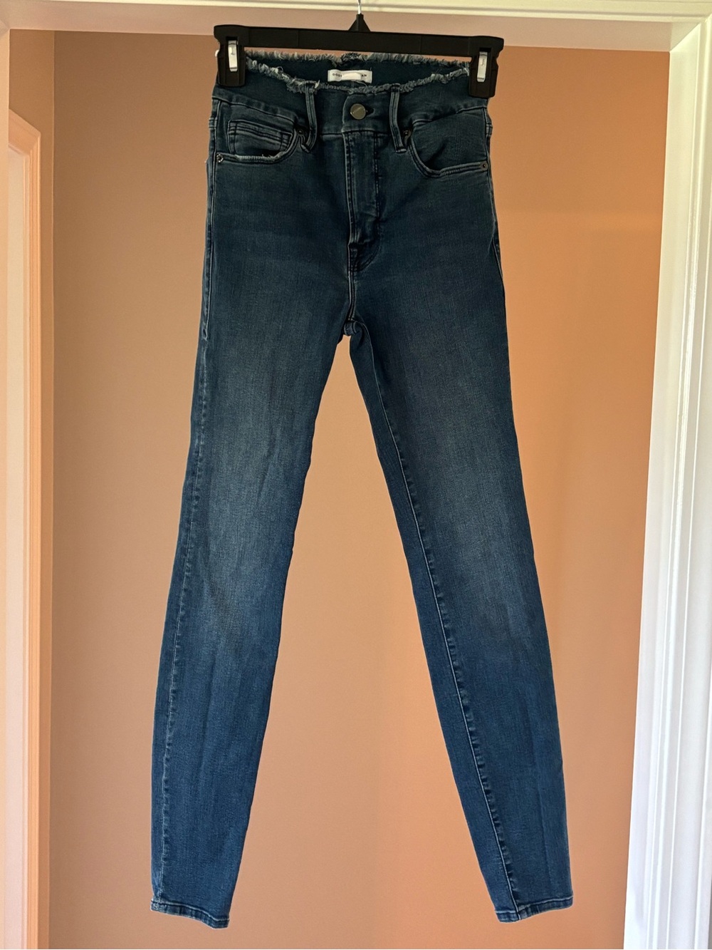 Good American Dark Blue High-Rise Skinny Jeans